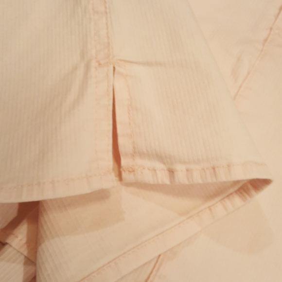 GLORIA VANDERBILT ♡ Rare Vintage Pastel Coral Stretchy Pinstriped Lined Skort 10 - Picture 7 of 13